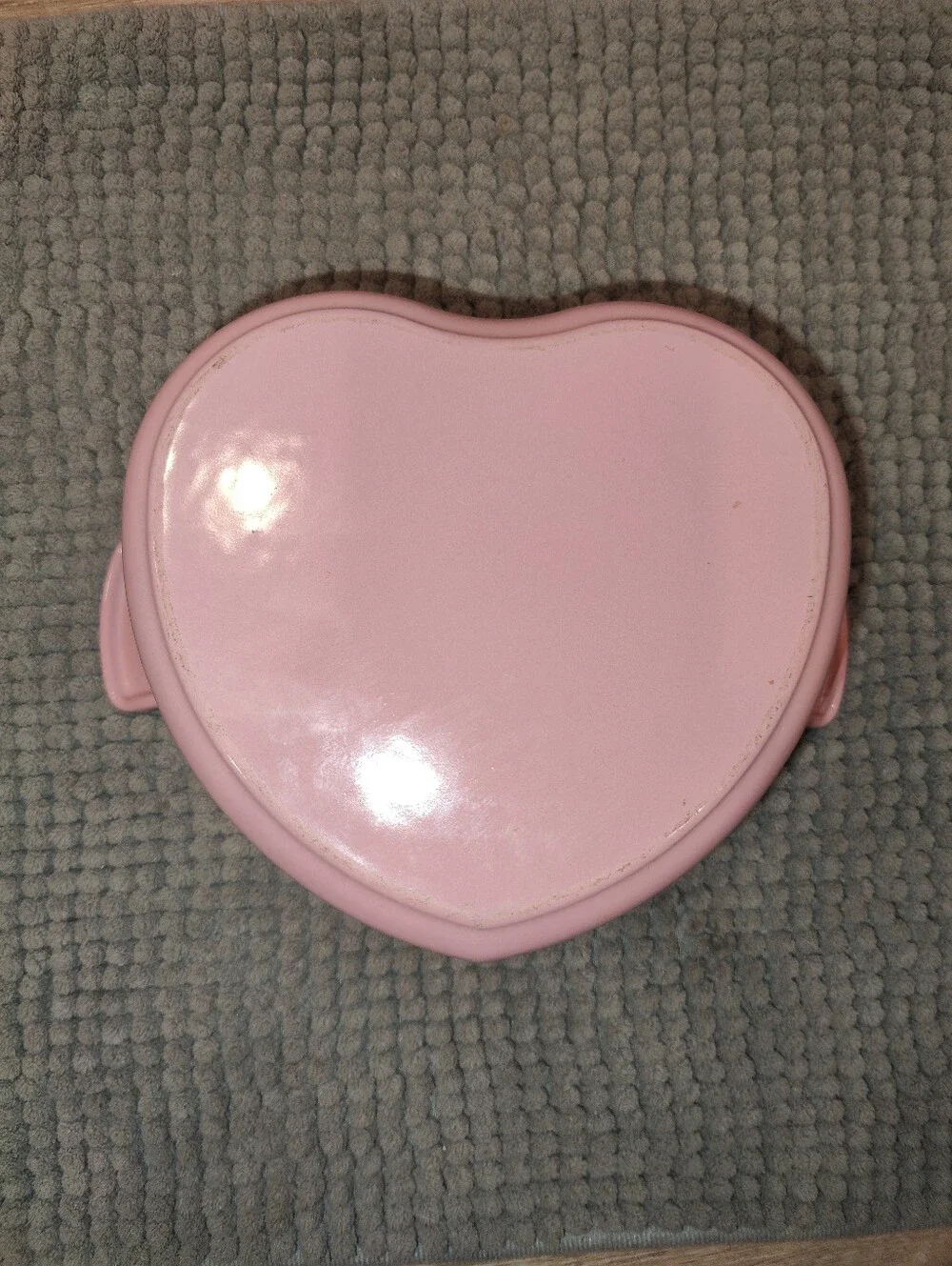 Vintage Le Creuset Heart-Shaped Cast Iron Dutch Oven - Rare Pink ❤️